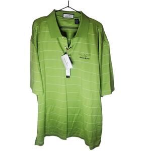 Arcadia Bluffs Supima Mercerized Cotton Polo XXL Green Pink Stripe NWT